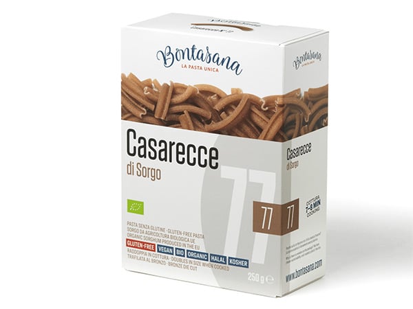Italian lifestyle brand pasta and packaging info