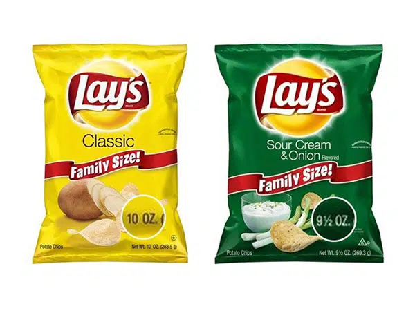 Shrinkflation: stessa confezione, meno patatine