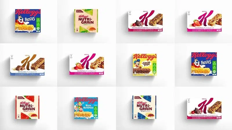 Kellogg snack packaging: the before