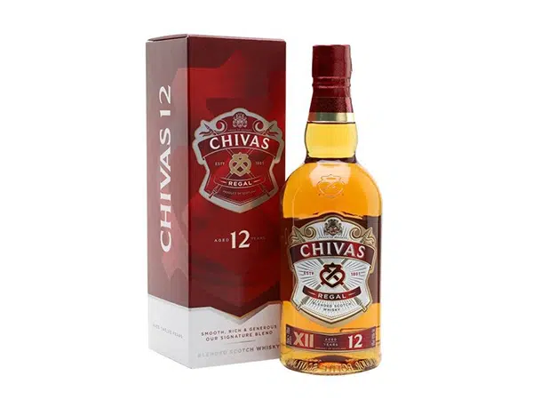 The new Chivas Regal bottle and box upclose