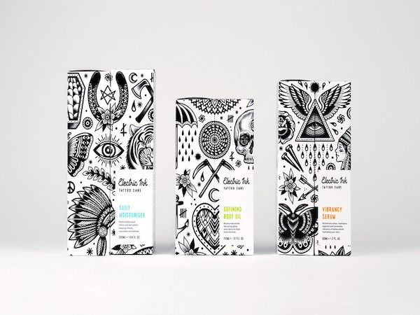 Tattoo care products packaging