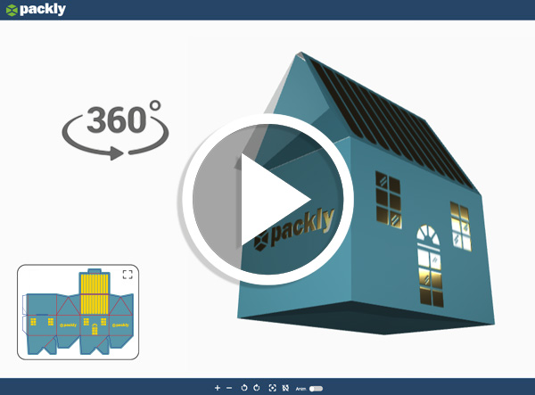 Gable top box: interactive 3D preview