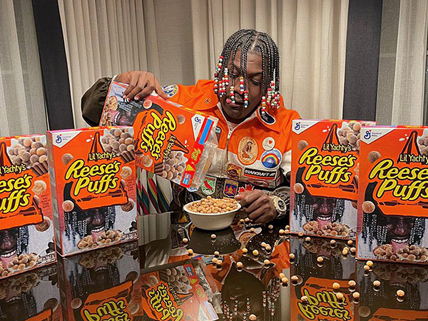 Rapper Lil Yachty for cereal packaging