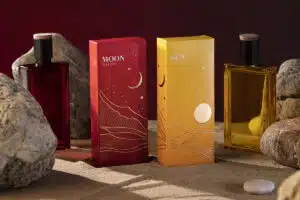 Modelli di scatole per profumo: luna e sole