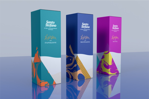 Un packaging design accattivante per l'acqua Santo Stefano
