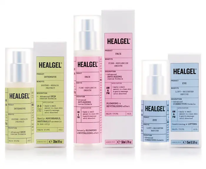 etichette heagel packaging cosmetico