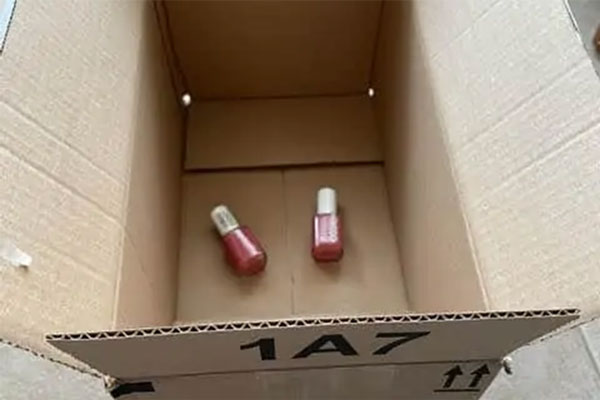 Empty box overpackaging
