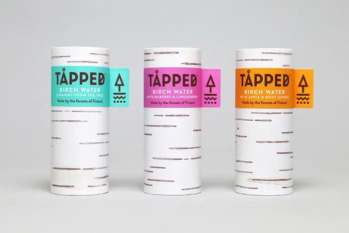 packaging label for tapped