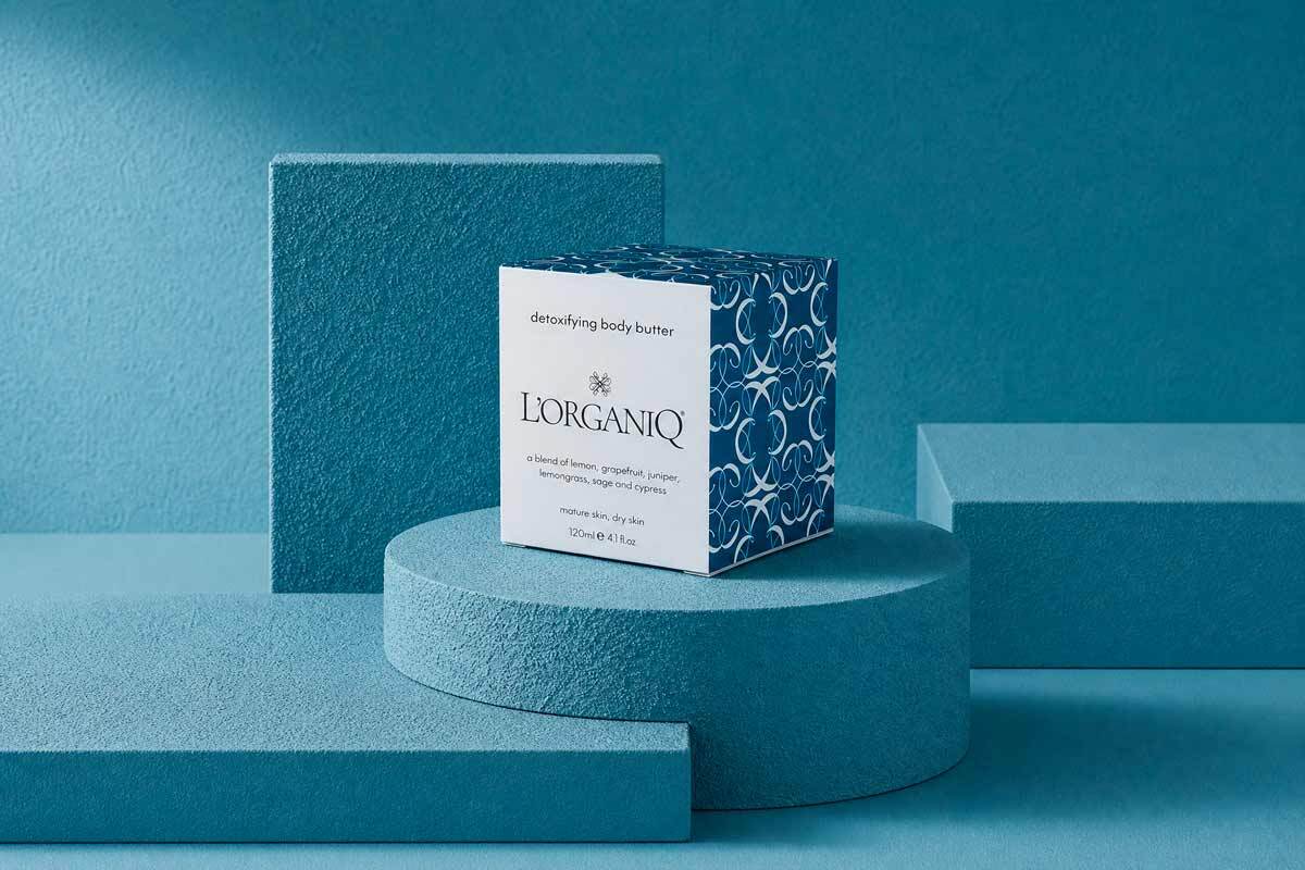 Boxes for body butter created by Packly for the L’Organiq brand