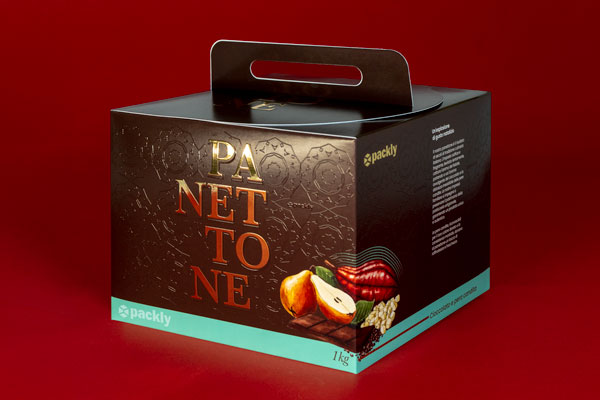 Auto bottom panettone box packly