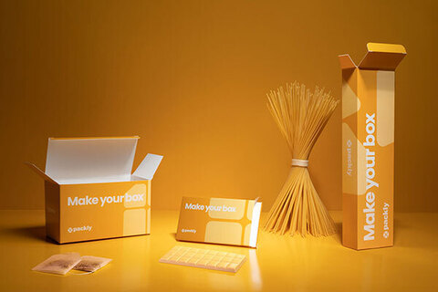 Packaging giallo per alimenti
