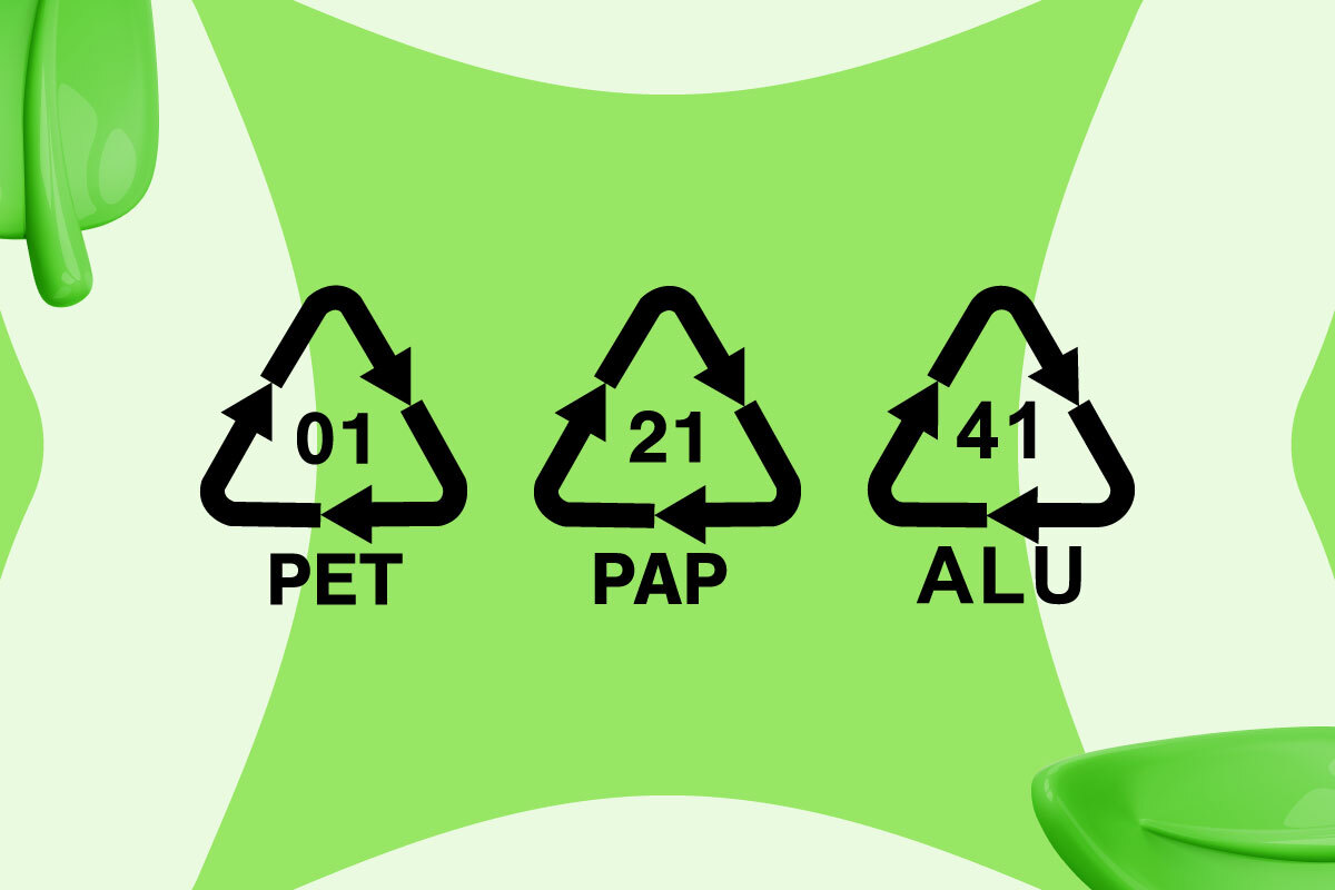 Étiquetage environnemental avec les symboles PET, PAP et ALU