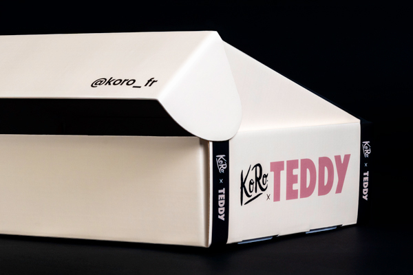 Caja creada por Packly para la colaboración de KoRo con Teddy Riner