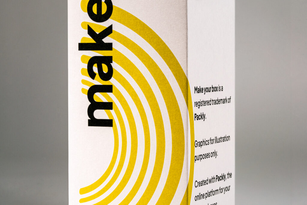Natural white box with yellow details